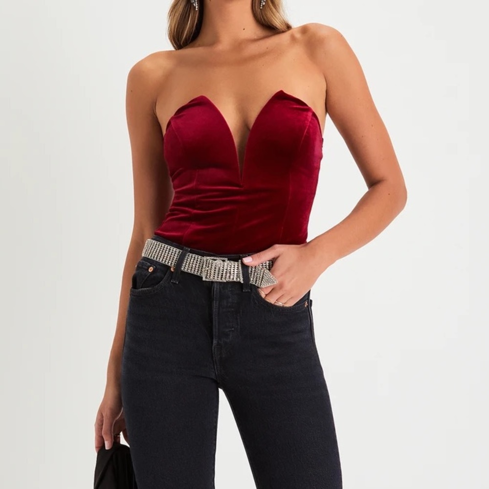 By The Way Revolve Red Bodysuit